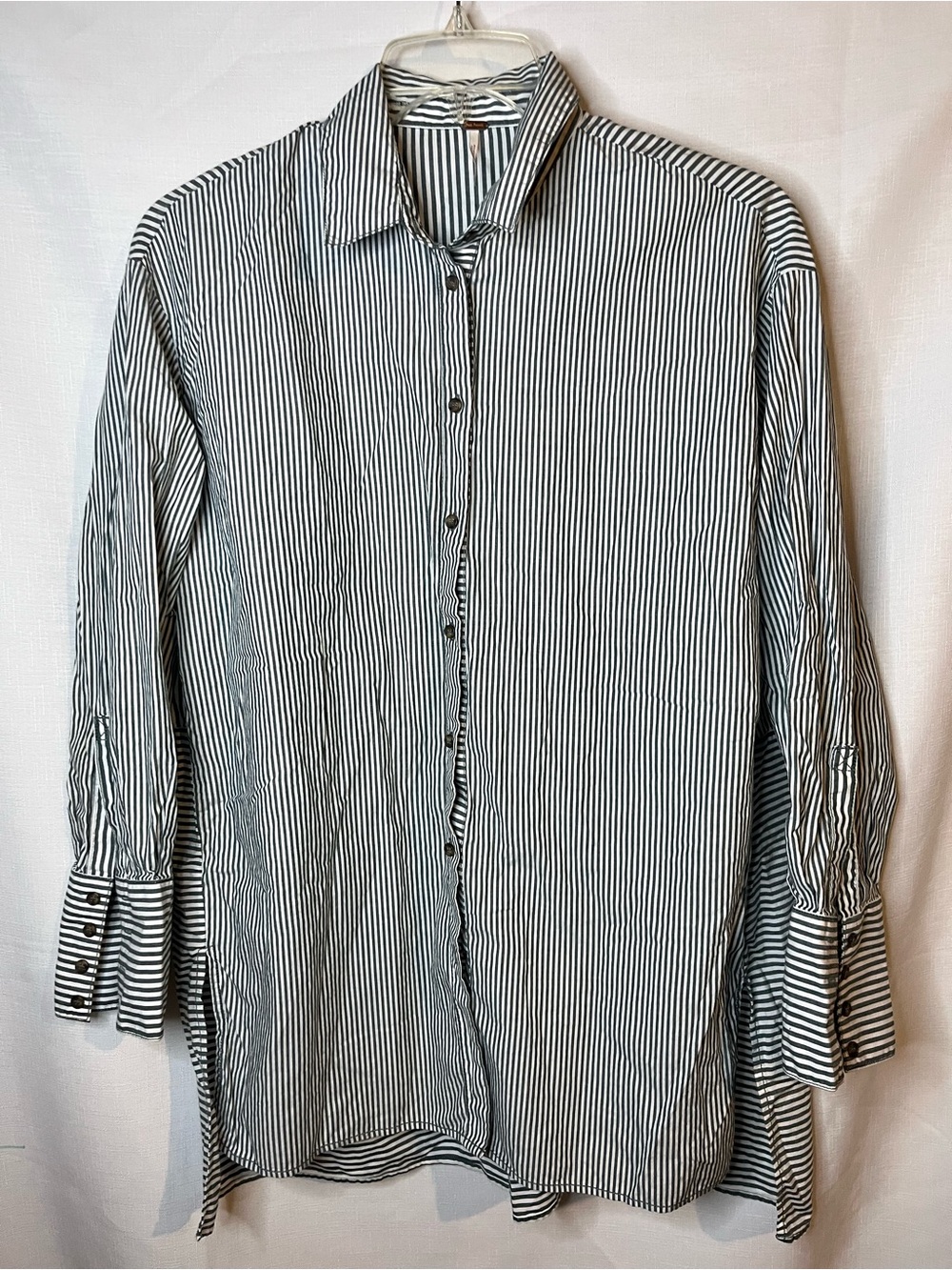 Free people striped button down shirt size small